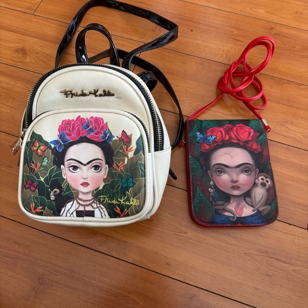 Frida Kahlo mini backpack and crossbody bag